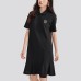 Skechers Short-Sleeved Dresses Women's Carbon Black Carbon Black 0018, L