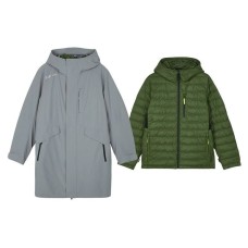 Skechers Casual Sportswear Men's Gray+Green Gray+Green, Coats+Down Jackets, S