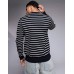 Marshall Artist stockholm knit jumper in navy stripe Синий, S
