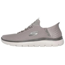 Skechers Summits Non slip Lightweight Low Top Casual Shoes Men's Taupe Серо-коричневый, 45