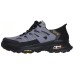 Skechers Anti Slip Wear Resistant Low Top Running Shoes Men's Black Gray Black Gray Color, 39.5