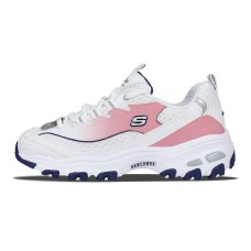 Skechers D'LITES 1.0 Gradient Pink Wear-Resistant Low-Top Chunky Sneakers Women's Pink White Белый, 35