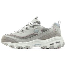 Skechers DLITES WOMEN Cushioning Low-Top Chunky Sneakers Women's Gray Pink Gray Pink, 36.5