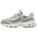 Skechers DLITES WOMEN Cushioning Low-Top Chunky Sneakers Women's Gray Pink Gray Pink, 36.5