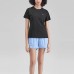 Skechers Basic Sports Series T-Shirt Women's Carbon Black Carbon Black 0018, S