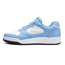 Skechers Street Cushioning Wear-Resistant Low-Top Skateboard Shoes Men's White Blue Light blue/light white, 41