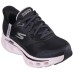 Skechers WOMEN'S GO WALK Anti-Slip Wear-Resistant Low-Top Casual Shoes Women's Black Pink Black Pink, 36