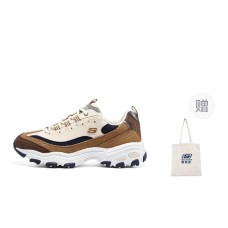 Skechers D'LITES 1.0 Anti Slip Wear Resistant Low Top Chunky Sneakers Men's Beige Brown Бежевый, 45