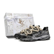 Skechers Vigor Da Vinci Custom, Box, Naughty Bear Slip Resistant Low Top Casual Shoes Men's Black Brown Коричневый, 41.5
