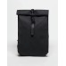 Rains 13330 unisex waterproof mini roll top backpack in black Черный