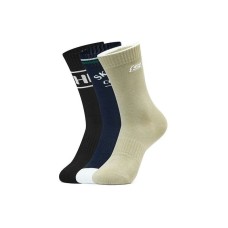 Skechers Mid Calf Socks Unisex 3 Pack 3 Pack (Deep Navy Blue/Khaki/Black/035W), M