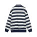 Skechers Colorful Sweatshirts Unisex Navy Blue White Mixed Color Stripes 03UB Navy Blue-White Mixed Color Stripes-03UB, L