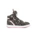 Skechers Sugarcanes Anti-Slip And Wear-Resistant Warm Mid-Top Kids' Skateboarding Shoes Gray Black Teenagers 27.5