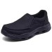 Skechers Breathable Low-Top Casual Shoes Men's All Black Черный, 45.5