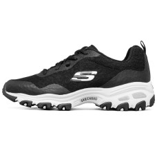 Skechers D Lites 1.0 Low Top Daddy Shoes Black/White Women's 35.5