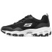 Skechers D Lites 1.0 Low Top Daddy Shoes Black/White Women's 35.5