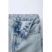 Джинсы карго с разрезами ZARA Голубой, 7-8 лет (года) (128 cm)