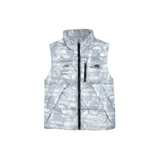 Skechers Grade School Down Jackets / Vests Gray and white staggered full print/03HK, 150