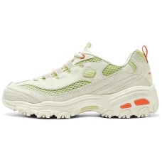 Skechers DLITES Low-Top Casual Shoes Women's Beige Green Orange Beige Green/Orange, 36