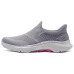 Skechers WOMEN'S GO WALK Anti-Slip Wear-Resistant Low-Top Casual Shoes Women's Gray Pink Серый/Розовый, 37