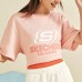 Skechers T Shirt Unisex Peach Pink Peach Pink/01C9, L