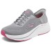 Skechers WOMEN'S GO Series Anti-Slip Wear-Resistant Low-Top Casual Running Shoes Women's Gray Pink Charcoal Gray/Pink, 37