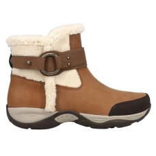 Easy Spirit Elinor Mid Round Toe Zippered Pull On Booties Womens Brown Casual Bo 8