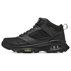 Skechers SKECH-AIR Envoy Cushioning Rebound Impact-Resistant High-Top Outdoor Shoes Pure Black 42