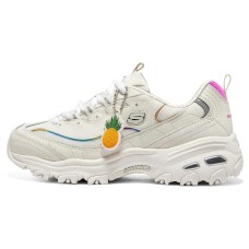 Skechers D'LITES 1.0 Fruit Bears Durable Breathable Low-Top Casual Shoes Women's White 35.5