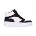 Skechers Court High Anti Slip Wear Resistant Mid Top Kids' Skateboarding Shoes White Black Children Aged 3 7 Years Old Черно-белый, 27.5