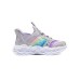 Skechers Hands Free Slip-Ins Cushioning Wear-Resistant Low-Top Toddler Shoes Silver Purple Infant And Toddler Silver/Multi-Colored, 23