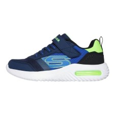 Skechers Kids Slip Resistant Cushioning Low Top Kids' Running Shoes Blue Kids' Navy Blue / Lime Green, Standard (M), 39