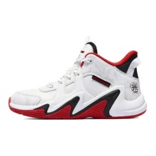 Skechers Anti-Slip Wear-Resistant Low-Top Children's Basketball Shoes White Red Teenagers white red, 36