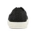 Skechers Wide Fit Anti-Slip Wear-Resistant Low-Top Canvas Shoes Women's Black 37