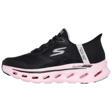 Skechers WOMEN'S GO WALK Anti-Slip Wear-Resistant Low-Top Casual Shoes Women's Black Pink Black Pink, 36