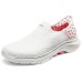 Skechers WOMEN'S GO WALK Slip-Resistant Breathable Lightweight Rebound Low-Top Casual Shoes Women's White Pink Белый Розовый, 37