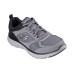 Skechers Cushioning Slip Resistant Low Top Running Shoes Men's Black Gray Black Gray, 41.5