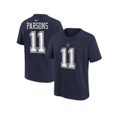 Preschool Boys and Girls Micah Parsons Navy Dallas Cowboys Player Name and Number T-shirt Синий, 7