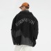 EPTISON Denim Jacket Unisex Black Черный, 175/96A