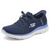 Skechers Breathable Coverage Low-Top Casual Shoes Women's Blue Синий, 36
