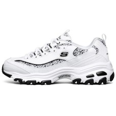 Skechers D'Lites 1.0 Low Top Sneakers White/Black Women's 36