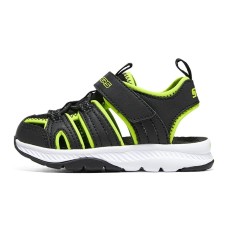 Skechers Abrasion Resistant Slip Resistant Low Top Toddler Shoes Black Green Infant And Toddler Черный/Лимонный, 26