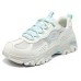 Skechers Cushioning Wear-Resistant Low-Top Chunky Sneakers Women's White Green White green, 38.5