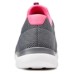 Skechers Cushioning Wear Resistant Low Top Running Shoes Women's Gray Pink Red Gray Pink Red, 38.5