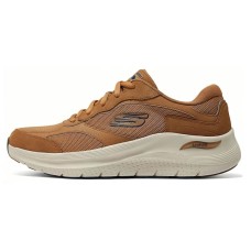 Skechers ARCH FIT 2.0 Slip-Resistant Low-Top Casual Running Shoes Men's Yellow Brown Коричневый, 43