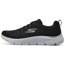 Skechers Cushioning Low-Top Casual Shoes Men's Black Red Красно-черный, 40