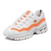 Skechers Energy Over Joy Low Top Running Shoes White/Orange Women's 35
