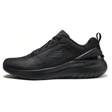 Skechers Sport Cushioned Anti-Slip Wear-Resistant Breathable Quick-Drying Low-Top Casual Running Shoes Men's Black Черный, 42