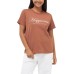 Skechers Regular T-Shirt Women's Protea Jade Umber King Jade Brown, M