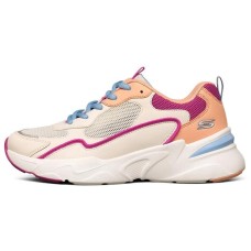 Skechers BOBS BAMINA Cushioning Anti-Slip Wear-Resistant Breathability Low-Top Running Shoes Women's Beige Pink White 36.5